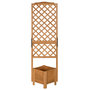 Voir la diapositive 1 : OUTSUNNY Jardinière avec treillis - bac à fleurs - jardinière sur pied - dim. 54,5L x 52l x 180H cm - bois sapin pré-huilé