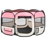 Voir la diapositive 3 : VIDAXL Parc pliable pour chien avec sac de transport Rose 125x125x61cm