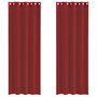 Voir la diapositive 2 : VIDAXL Rideaux en voile avec œillets 2 pcs rouge bordeaux