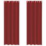 Voir la diapositive 2 : VIDAXL Rideaux en voile avec œillets 2 pcs rouge bordeaux