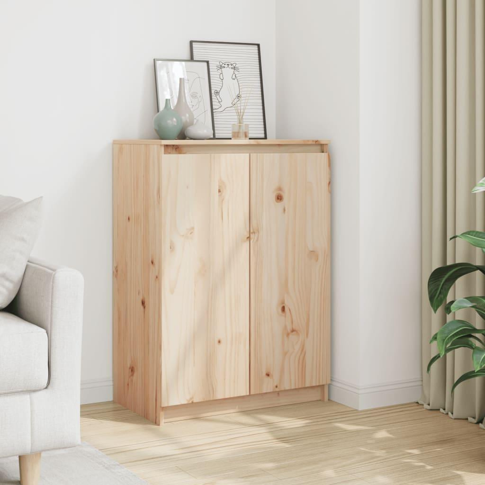 Voir la diapositive 1 : VIDAXL Buffet 60x36x84 cm bois de pin massif