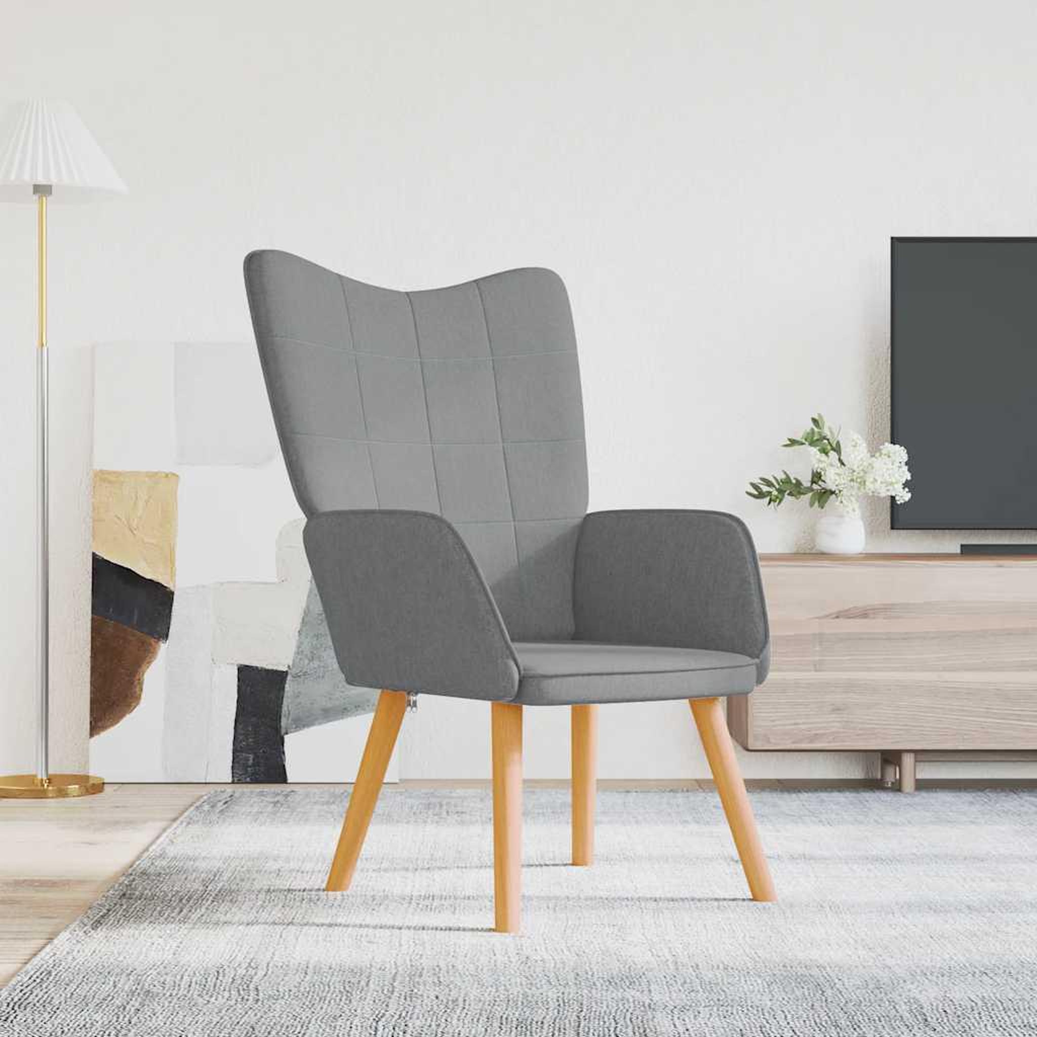 VIDAXL Chaise de relaxation Gris clair Tissu