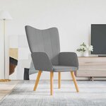 VIDAXL Chaise de relaxation Gris clair Tissu