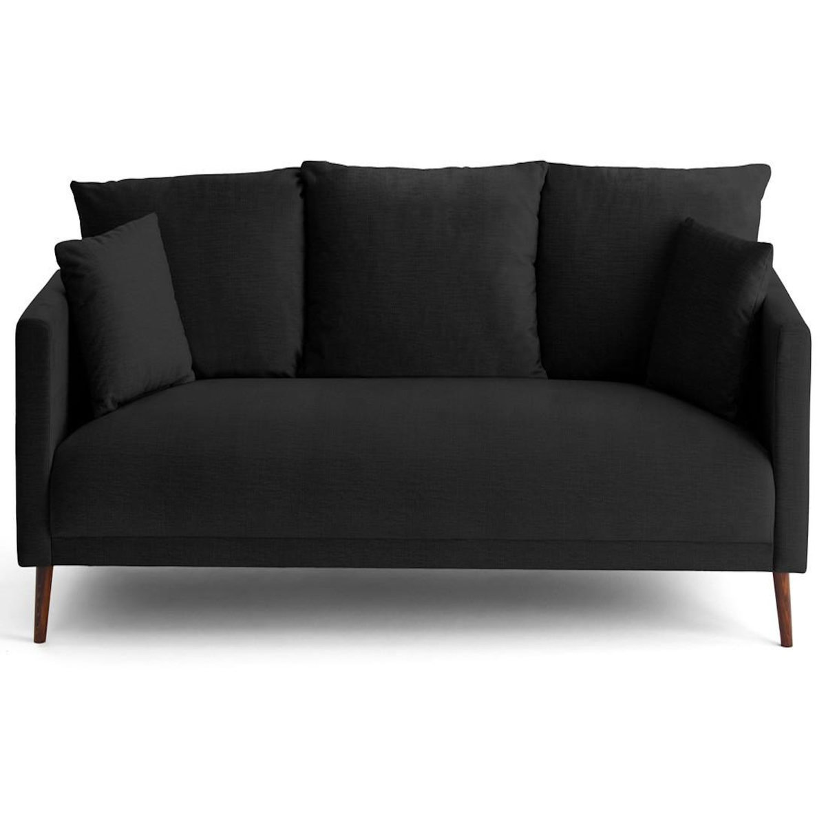 LISA DESIGN Ostrava - canapé droit 3 places en velours pieds en bois