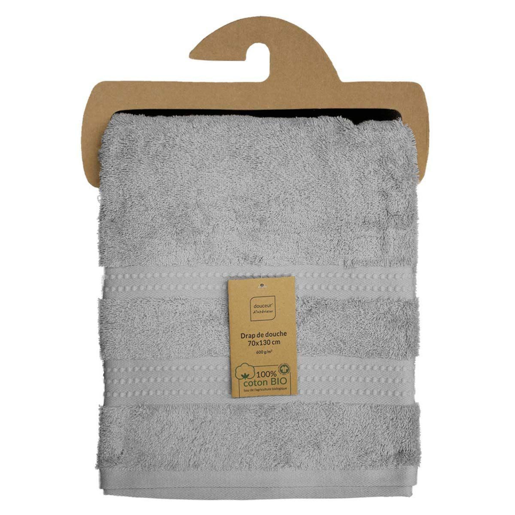 Voir la diapositive 5 : Douceur d'Intérieur Drap de douche  excellence  70x130cm gris