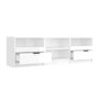 Voir la diapositive 5 : VIDAXL Meuble TV Blanc brillant 150x33,5x45 cm Bois d'ingenierie