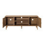 Voir la diapositive 3 : BEST MOBILIER Goto - meuble tv - effet bois et cannage - 2 portes et 2 niches - 140 cm