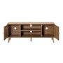 Voir la diapositive 3 : BEST MOBILIER Goto - meuble tv - effet bois et cannage - 140 cm