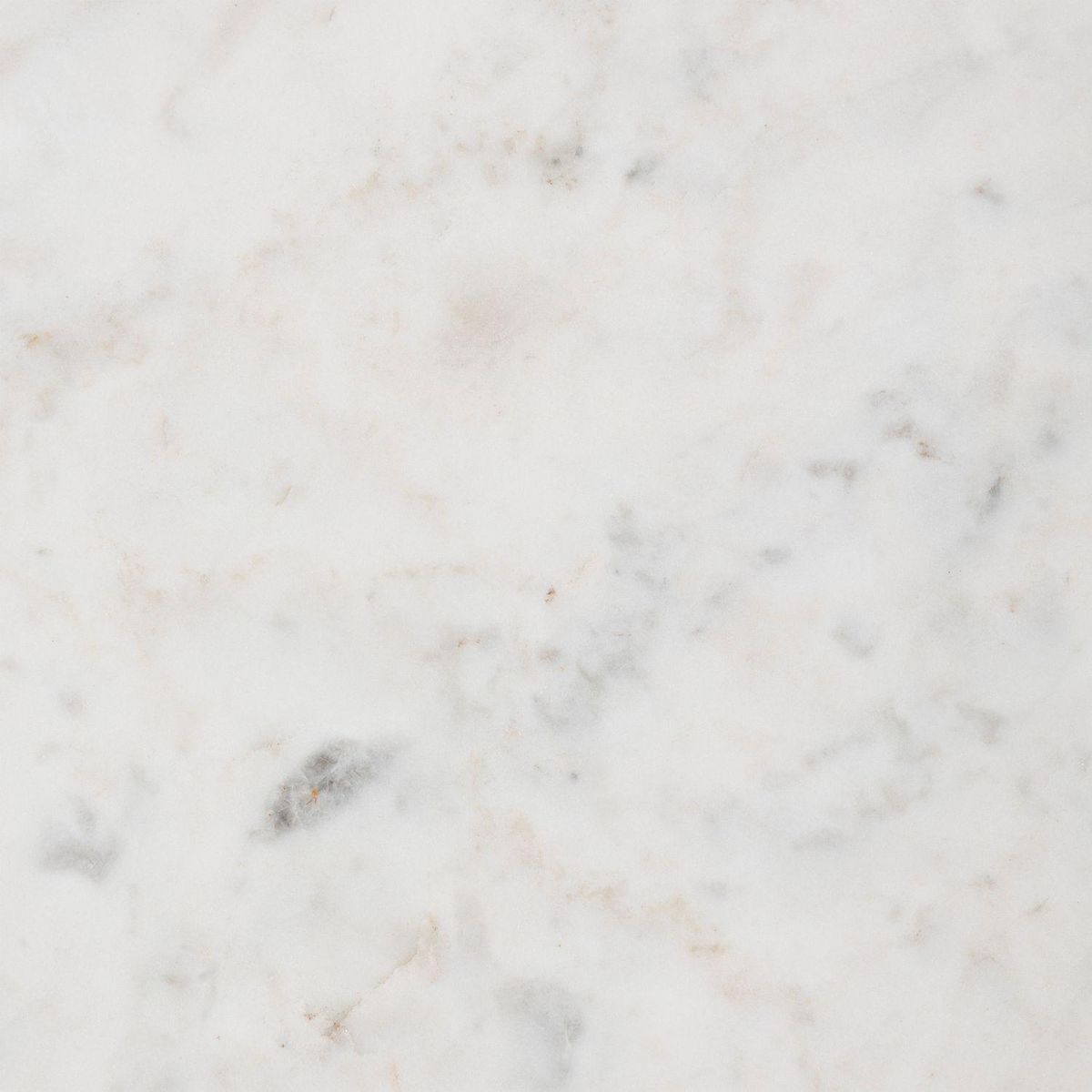 ATMOSPHERA Table à café ronde en marbre et bois massif NANDA - Blanc