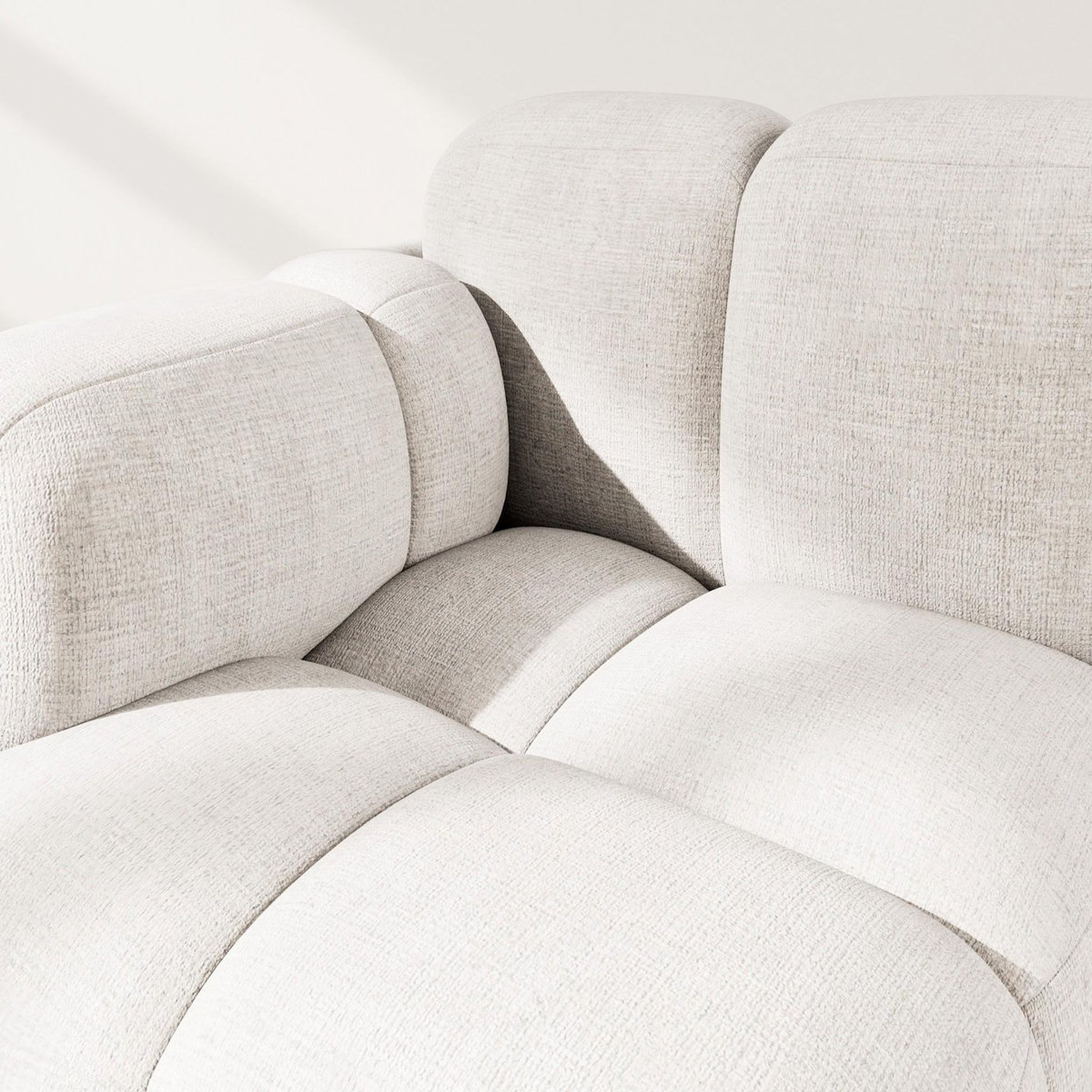 LISA DESIGN Grace - module d'assise gauche en velours texturé