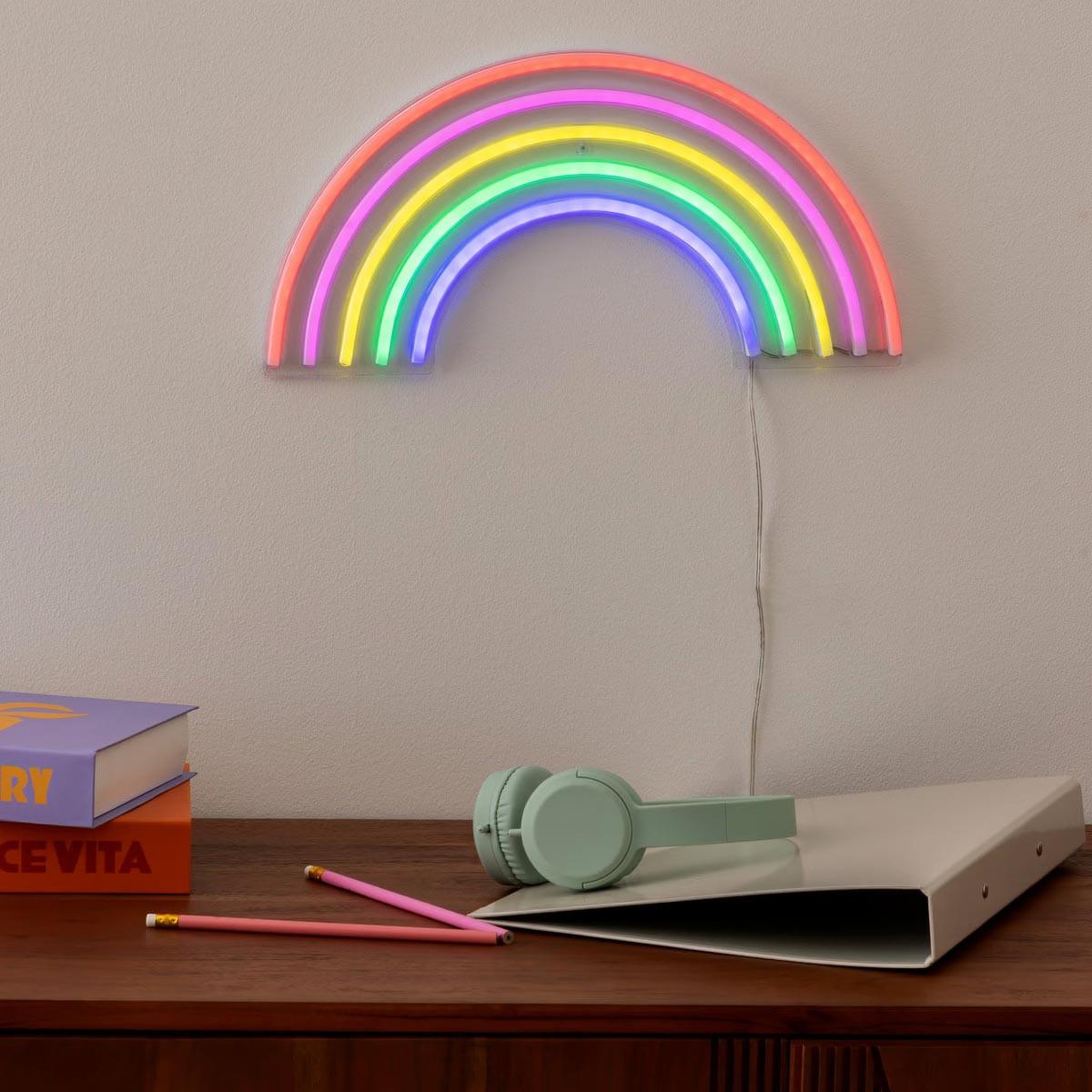 Voir la diapositive 5 : ATMOSPHERA Néon LED mural arc-en-ciel - Multicolore