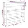 Voir la diapositive 6 : VIDAXL Jardiniere Noir 112x25x104,5 cm Bois massif de pin