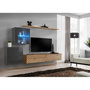 Voir la diapositive 2 : Paris Prix Ensemble Meuble TV  Switch Lamel XV  260cm Naturel & Gris
