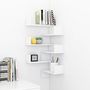 Voir la diapositive 3 : VIDAXL Etageres murales d'angle 2 pcs Blanc 40x40x50cm bois ingenierie
