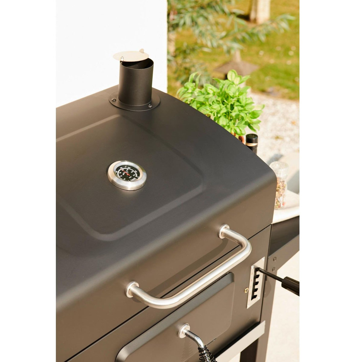 GARDENSTAR Barbecue charbon - Acier - 61x45.5cm - TITAN