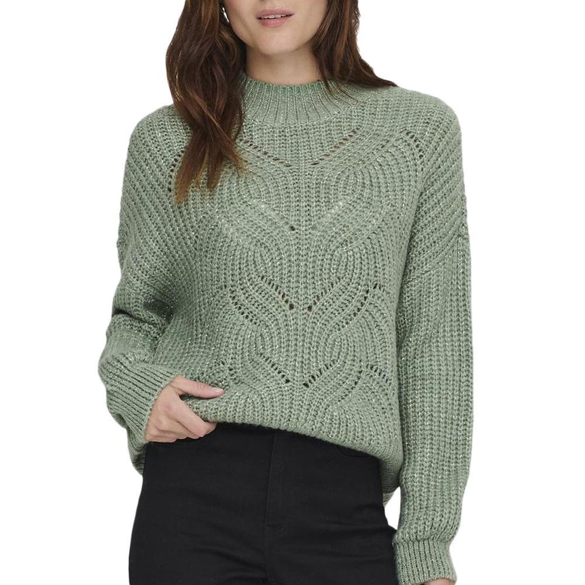 Only Pull  Femme Only Rubine. Coloris disponibles : Vert
