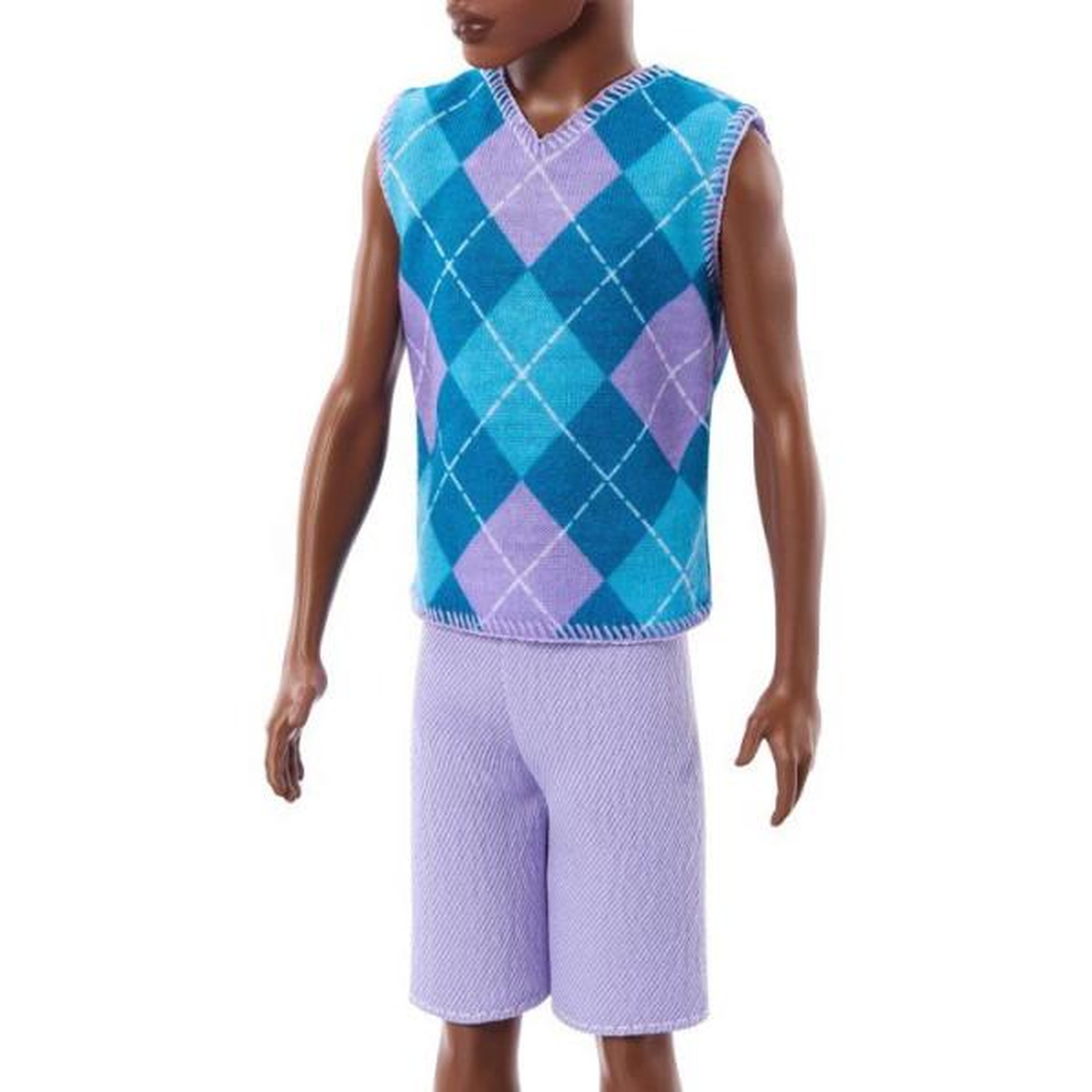 Voir la diapositive 5 : BARBIE Poupée - BARBIE - Ken Fashionista JJN67 - Polo carreaux - Look tendance - Tenue estivale