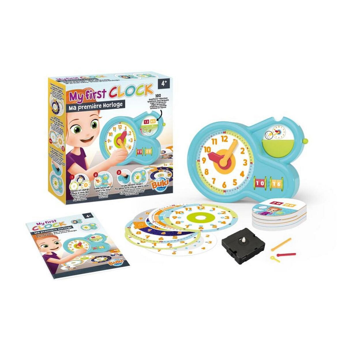 BUKI Horloge éducative pour enfants - Apprenez à lire l'heure avec BUKI