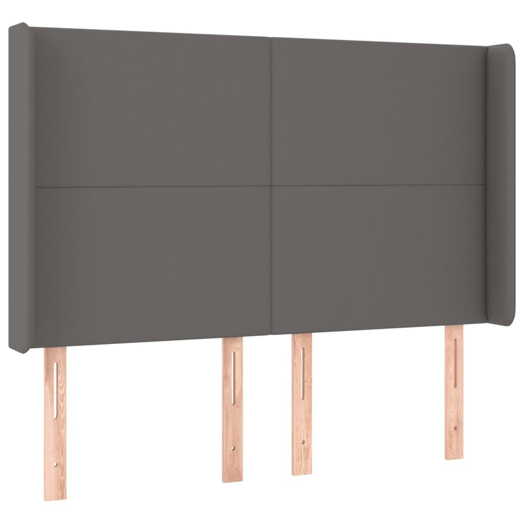 Voir la diapositive 3 : VIDAXL Tete de lit a LED Gris 147x16x118/128 cm Similicuir