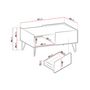 Voir la diapositive 5 : BEST MOBILIER Cali - table basse - effet marbre - 97 cm
