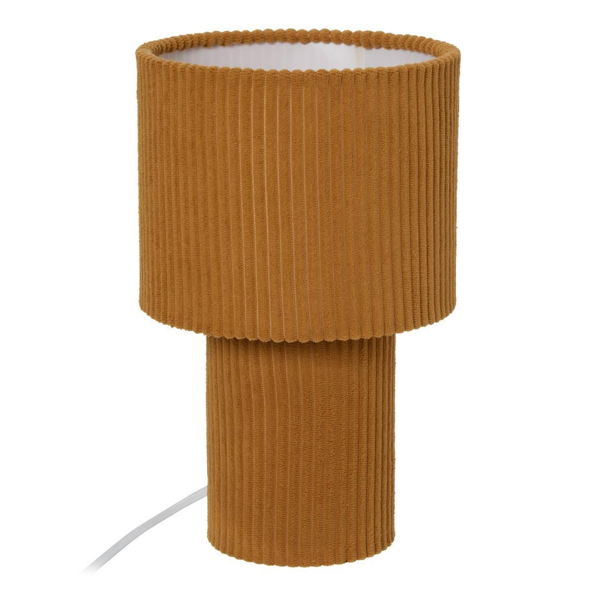 ATMOSPHERA Lampe à poser côtelée  jolina  28cm ocre