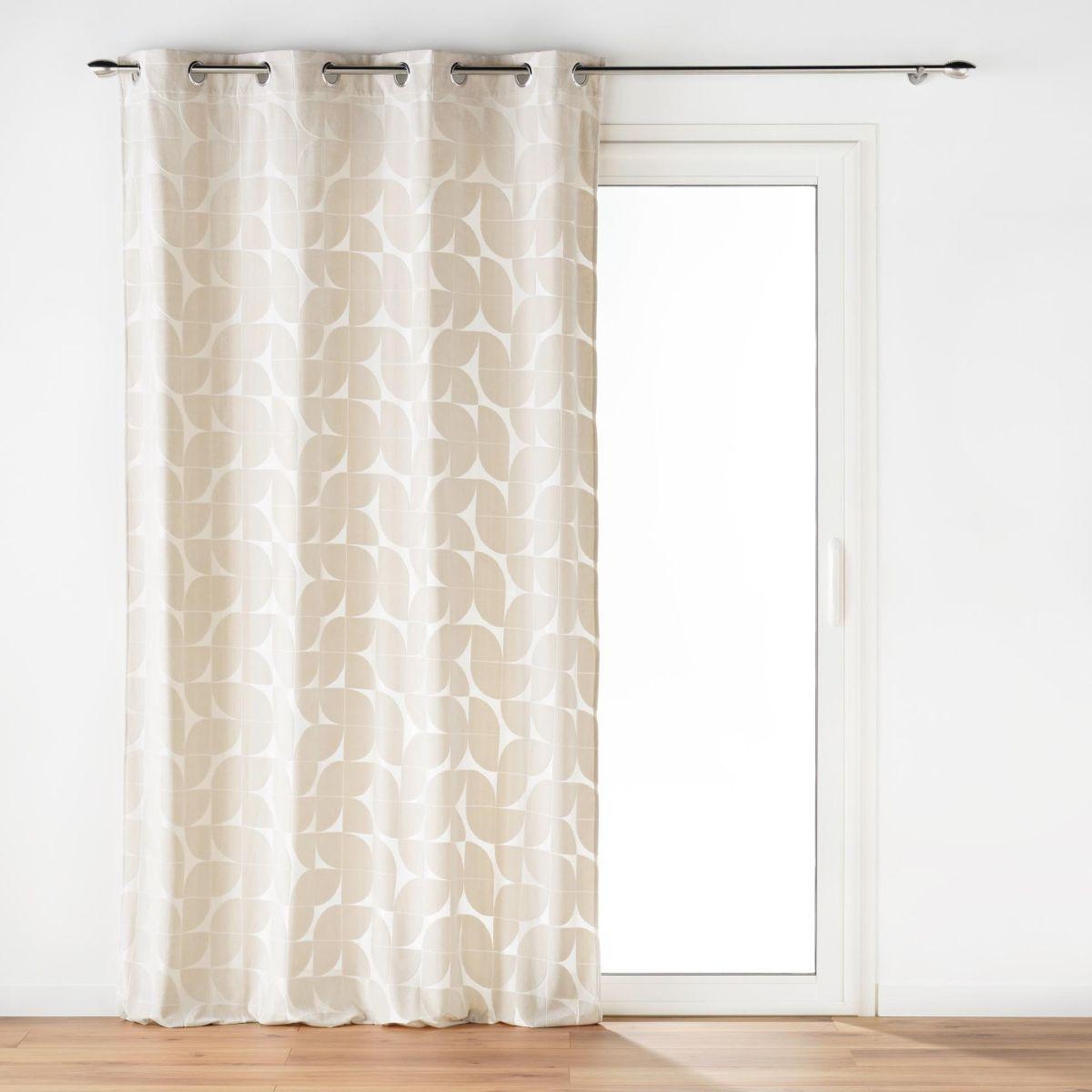 Douceur d'Intérieur Rideau à œillets en velours  geolia  135x260cm naturel
