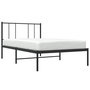 Voir la diapositive 5 : VIDAXL Cadre de lit metal sans matelas avec tete de lit noir 90x190 cm