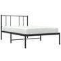 Voir la diapositive 5 : VIDAXL Cadre de lit metal sans matelas avec tete de lit noir 90x190 cm
