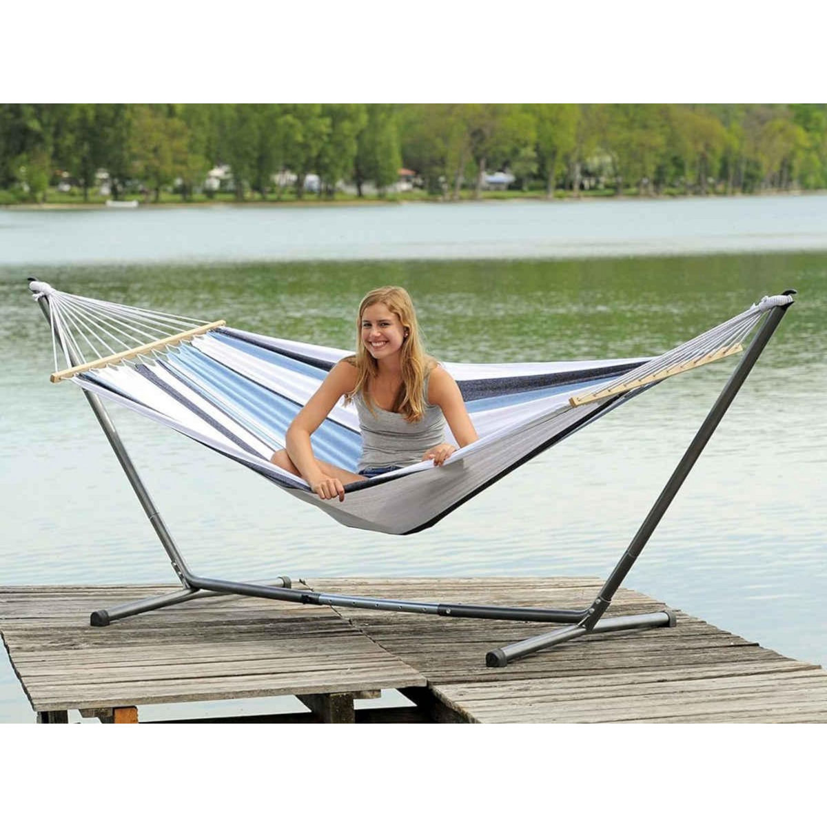 Amazonas Hamac 1 place Samba marine en polycoton - Amazonas