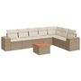 Voir la diapositive 2 : VIDAXL Salon de jardin avec coussins 8 pcs beige resine tressee