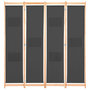 Voir la diapositive 2 : VIDAXL Cloison de separation 4 panneaux Gris 160x170x4 cm Tissu