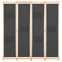 Voir la diapositive 2 : VIDAXL Cloison de separation 4 panneaux Gris 160x170x4 cm Tissu