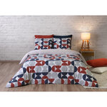 ATELIER DU COTON Parure housse de couette 100% coton 57fils moon. Coloris disponibles : Blanc