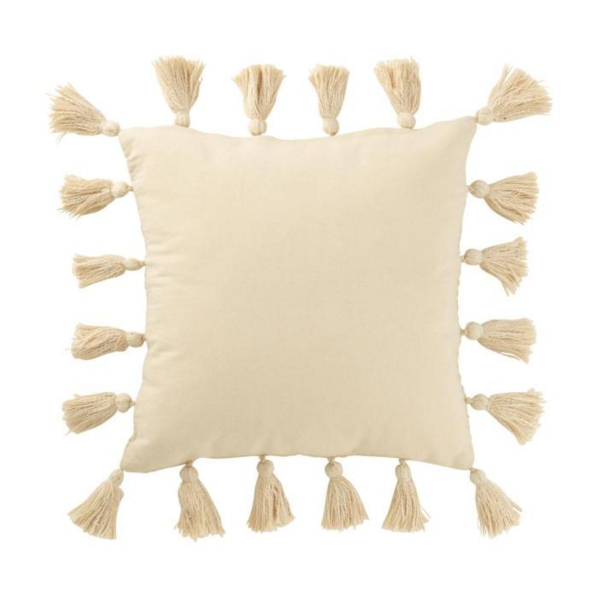 Paris Prix Coussin Déco Tissé  Floches  45x45cm Beige