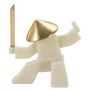 Voir la diapositive 1 : Paris Prix Statuette Déco Samouraï  Oda  18cm Blanc & Or
