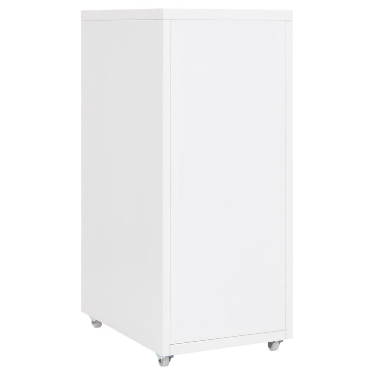 VIDAXL Classeur mobile Blanc 28x41x69 cm Metal