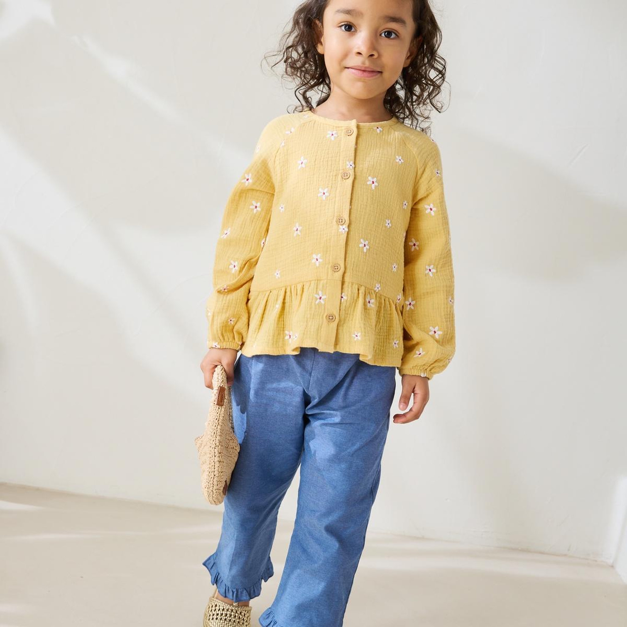 Voir la diapositive 5 : PETIT BEGUIN Blouse enfant en gaze de coton camila