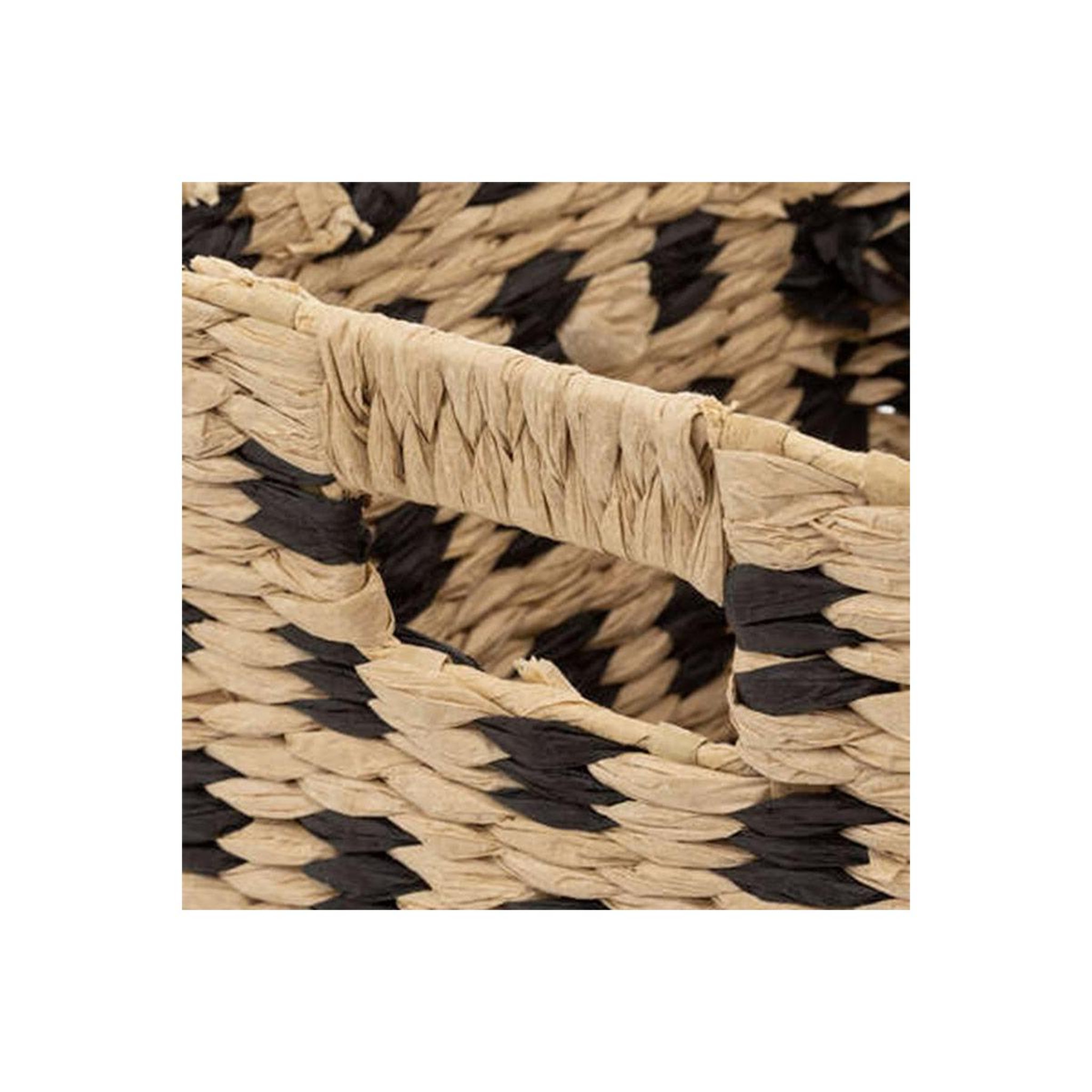 Voir la diapositive 2 : FIVE Panier carré déco  terre inconnue  31x31cm beige
