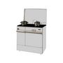 Voir la diapositive 1 : Godin 240163000810-Cuisinière bois Arpège 85cm 10,5kW buches 50cm BLANC dessu GODIN - 240163BLANCPOLI