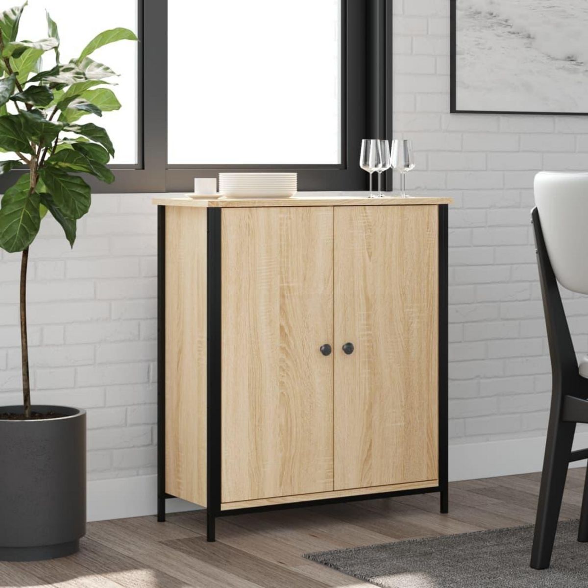 VIDAXL Buffet chene sonoma 70x30x80 cm bois d'ingenierie