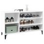 Voir la diapositive 4 : VIDAXL Armoire a chaussures Blanc 102x36x60 cm Bois d'ingenierie