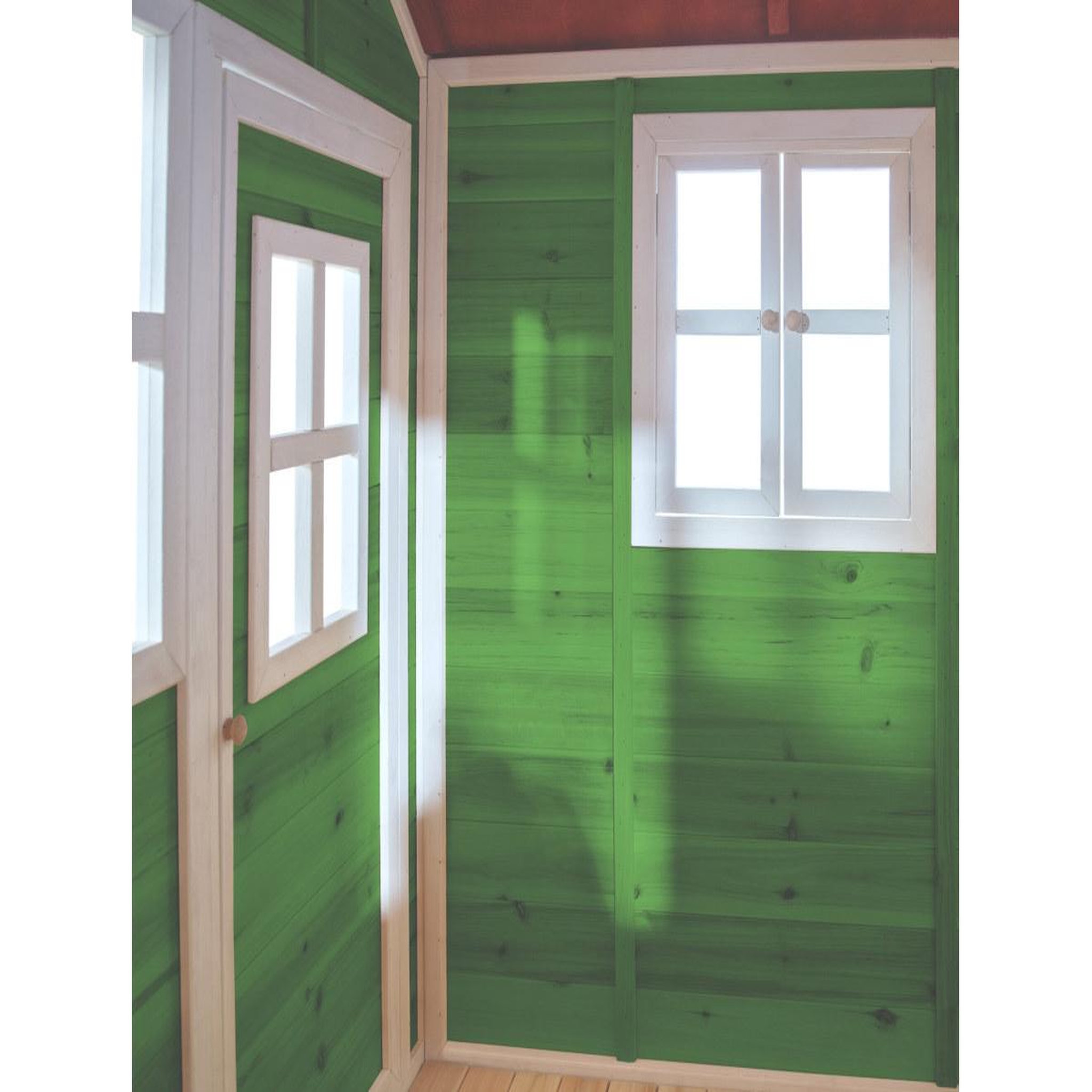 Voir la diapositive 5 : EXIT TOYS Maisonnette en bois pour enfants loft 300 vert - exit toys