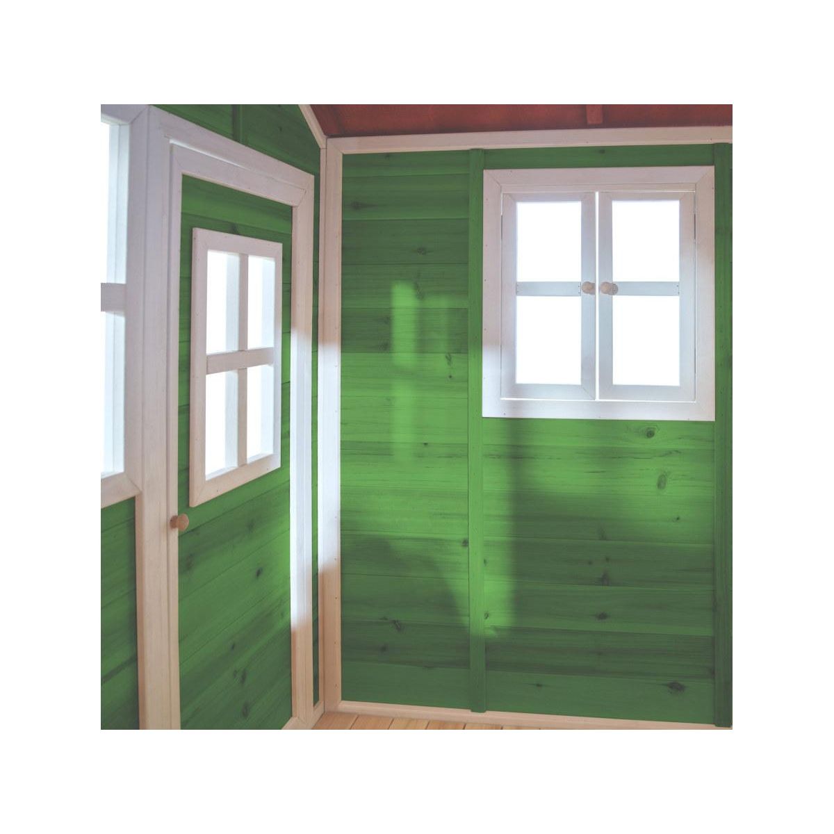 EXIT TOYS Maisonnette en bois pour enfants Loft 300 Vert - Exit Toys