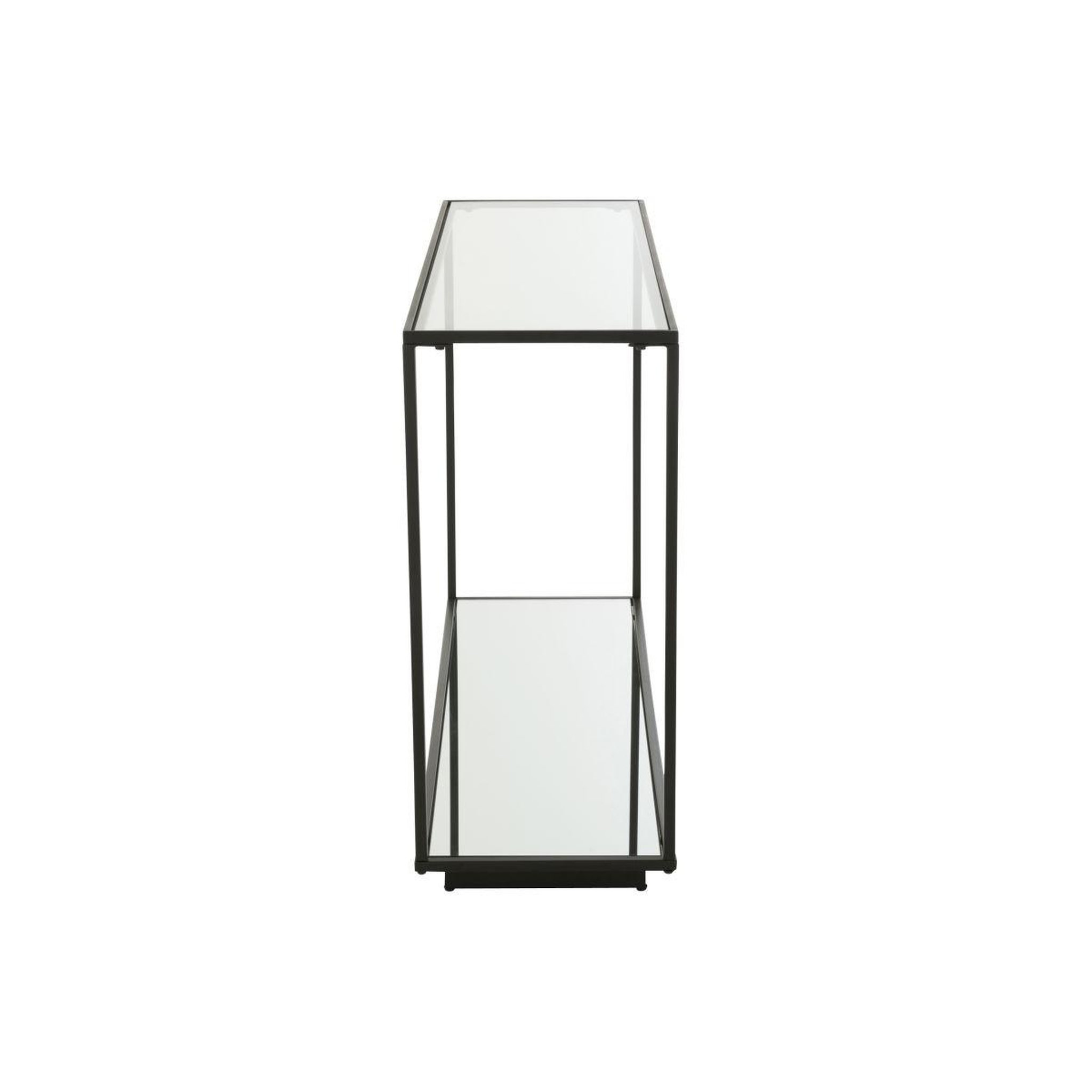 Voir la diapositive 3 : J-LINE Console en verre  lorie  132cm noir