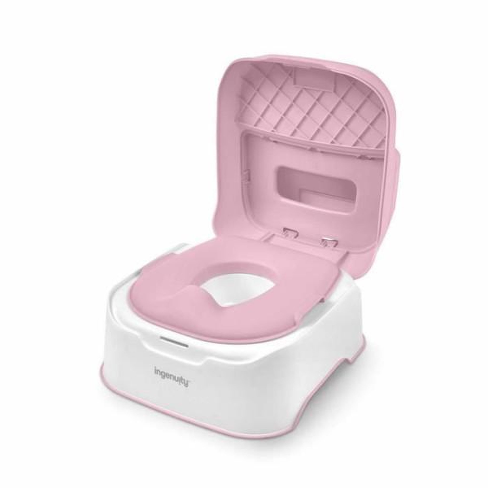 MARKET24 INGENUITY Marche pied et pot d'apprentissage avec cuvette amovible, Antidérapant, Assise ergonomique, rose