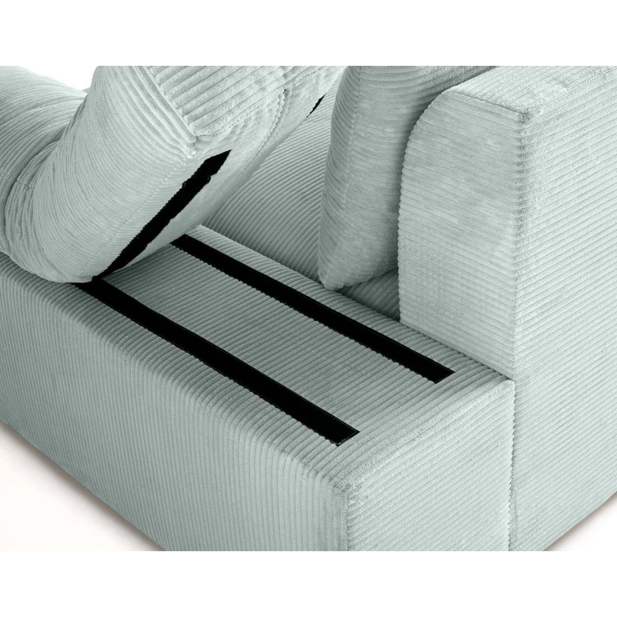 LISA DESIGN Aspen - fauteuil xl - assise profonde - velours côtelé