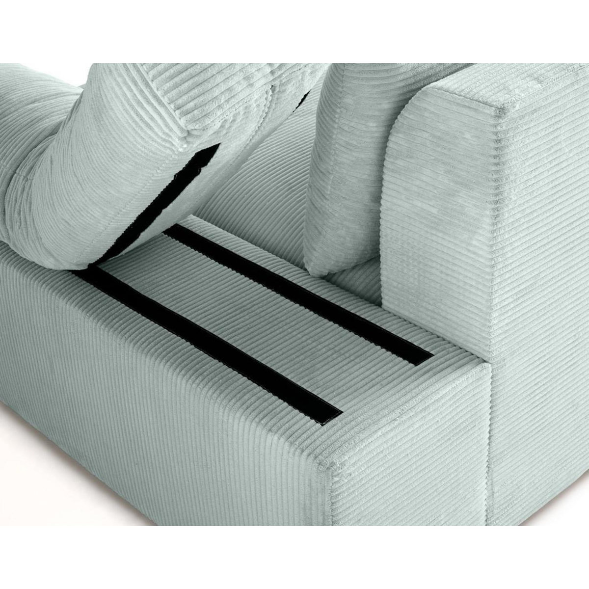 LISA DESIGN Aspen - fauteuil xl - assise profonde - velours côtelé