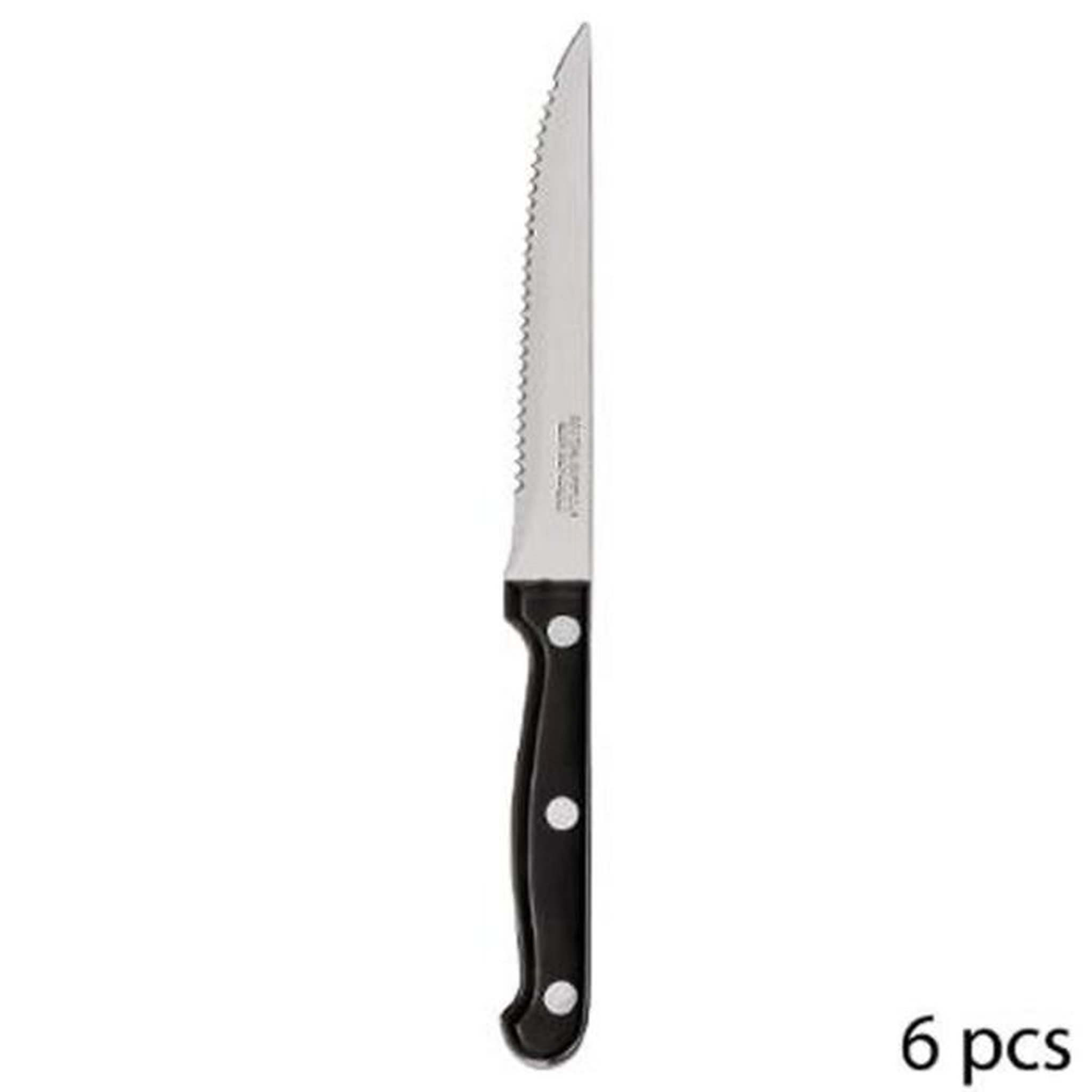 Voir la diapositive 3 : SECRET DE GOURMET Lot de 6 couteaux de table  steak  27cm noir