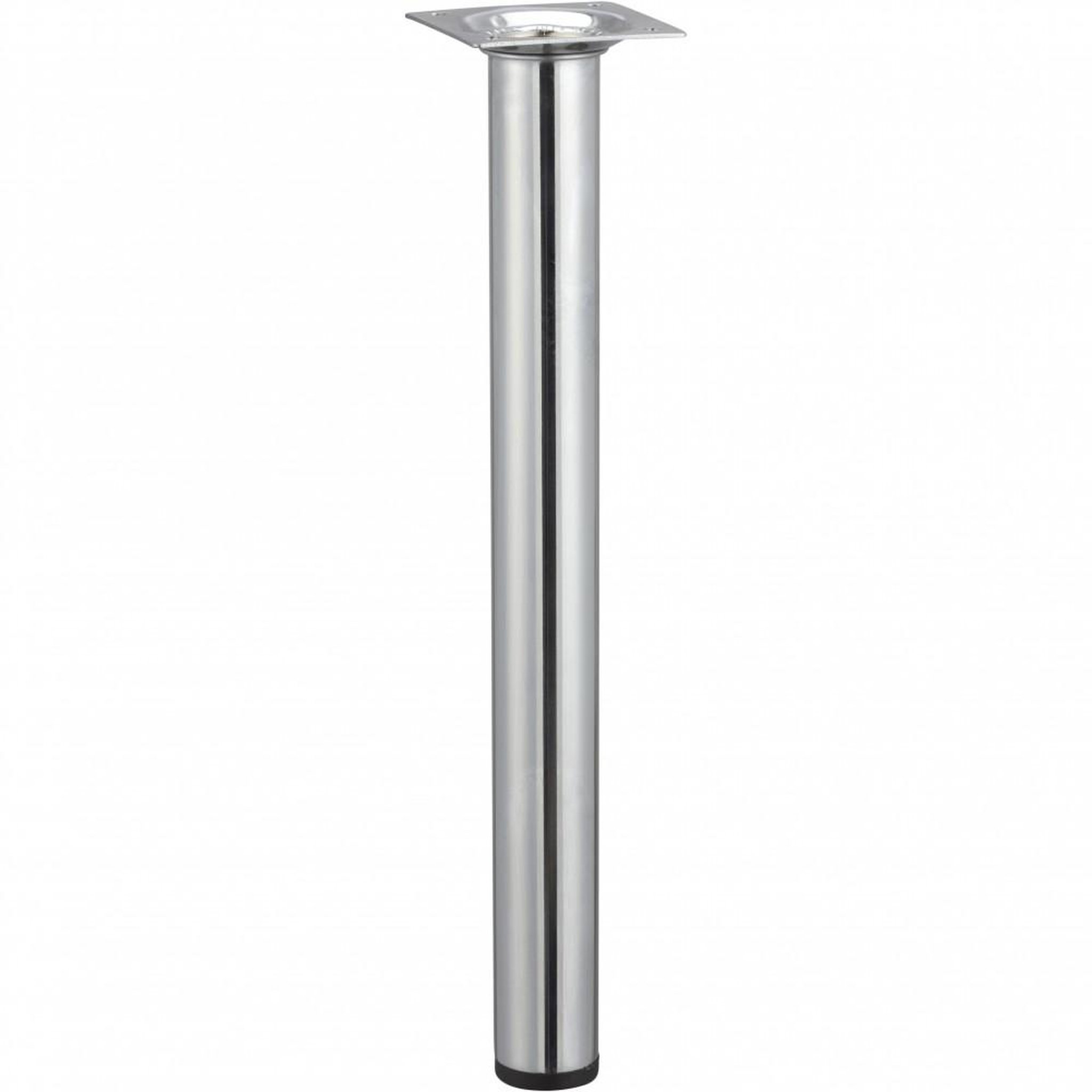 CENTRALE BRICO Pied table basse cylindrique HETTICH fixe acier chromé gris