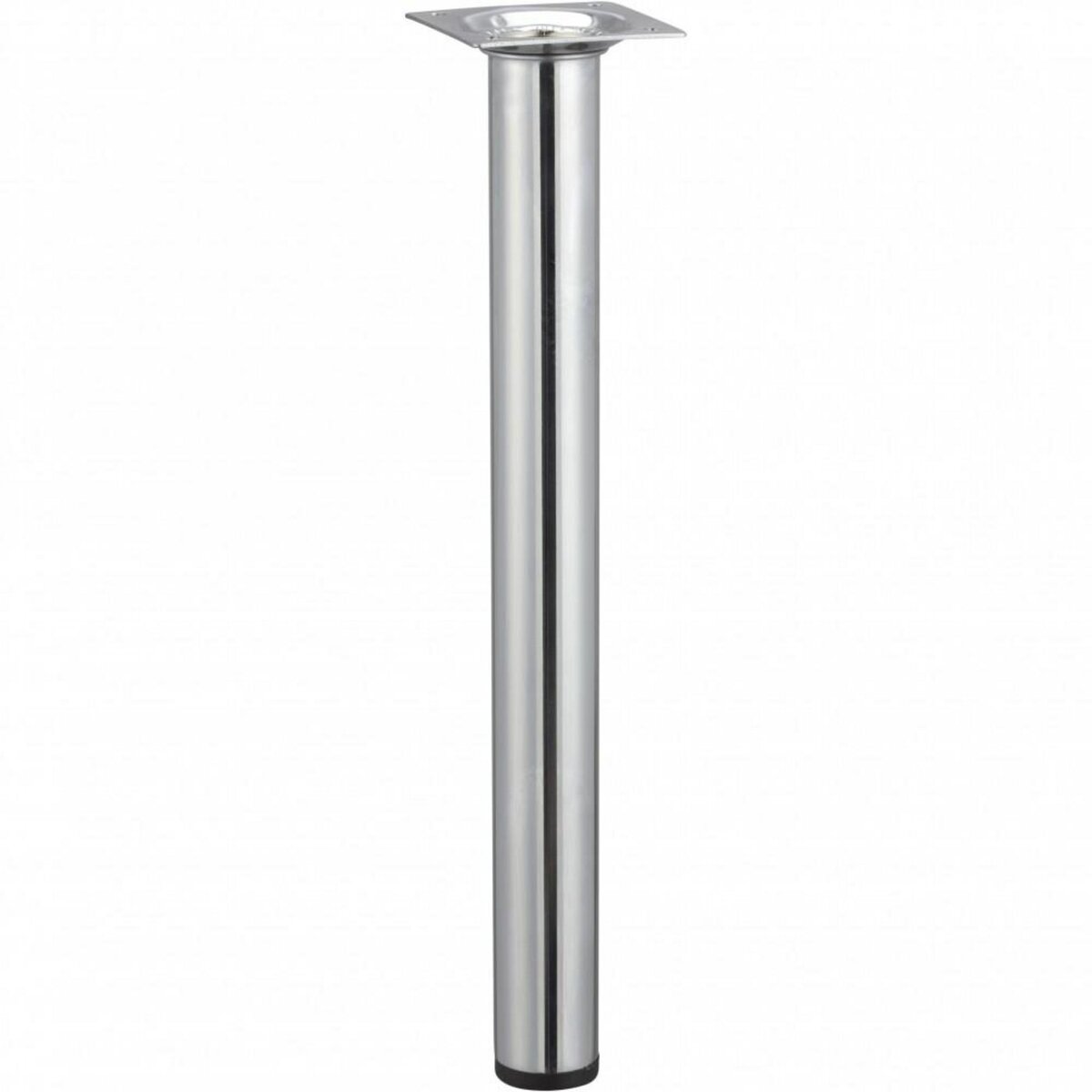 CENTRALE BRICO Pied table basse cylindrique HETTICH fixe acier chromé gris